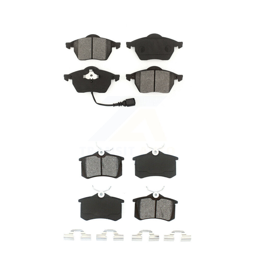 Semi-Metallic Brake Pads Front Rear Kit For Volkswagen Beetle Jetta Golf Passat