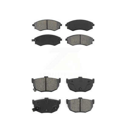 Semi-Metallic Brake Pads Front Rear Kit For Hyundai Elantra Tiburon