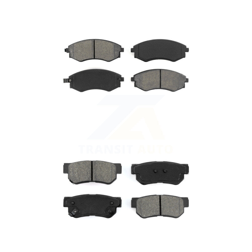 Semi-Metallic Brake Pads Front Rear Kit For Hyundai Sonata Kia Optima Magentis