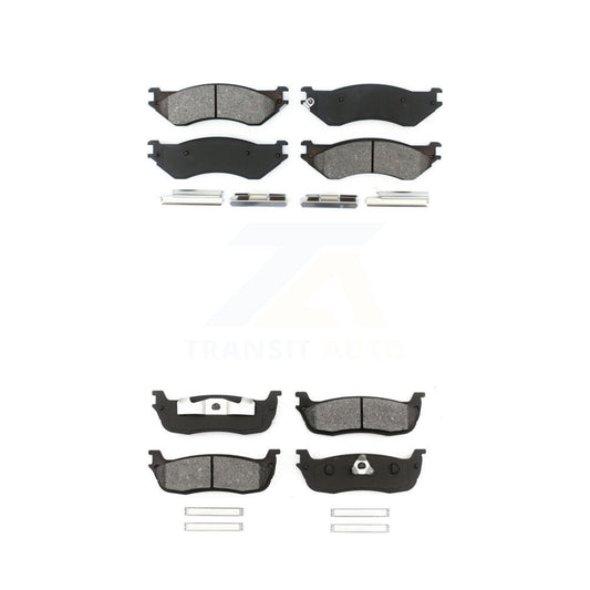 Semi-Metallic Brake Pads Front Rear Kit For Ford F-150 F-250 HD Expedition