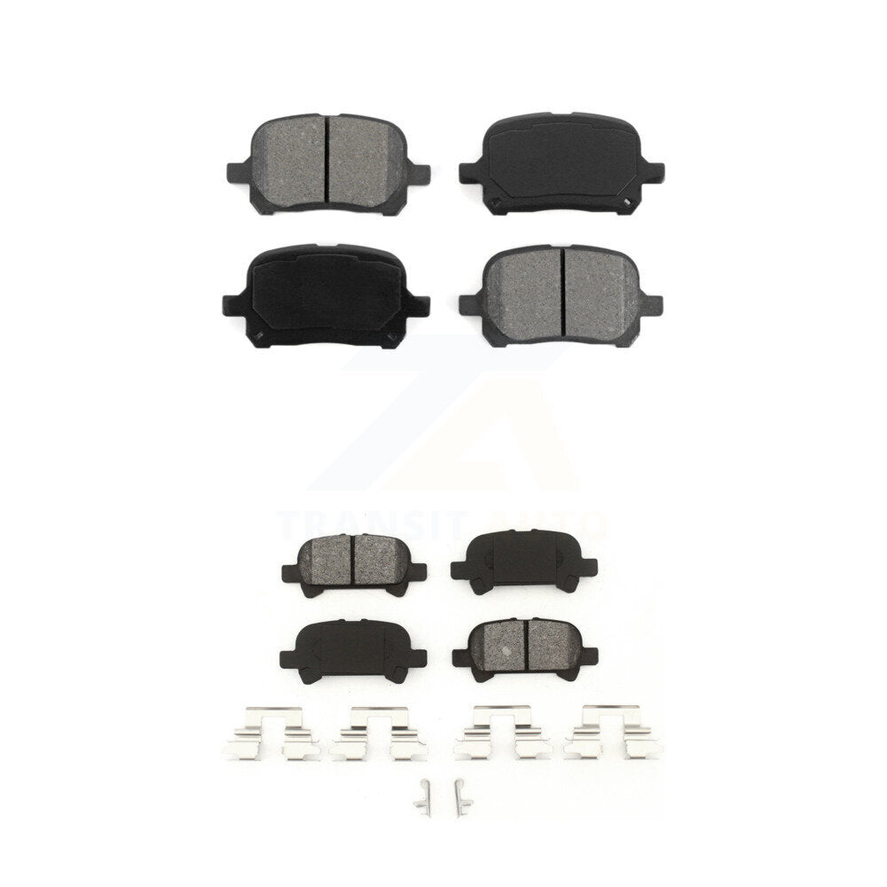Semi-Metallic Brake Pads Front Rear Kit For Toyota Camry Solara Avalon
