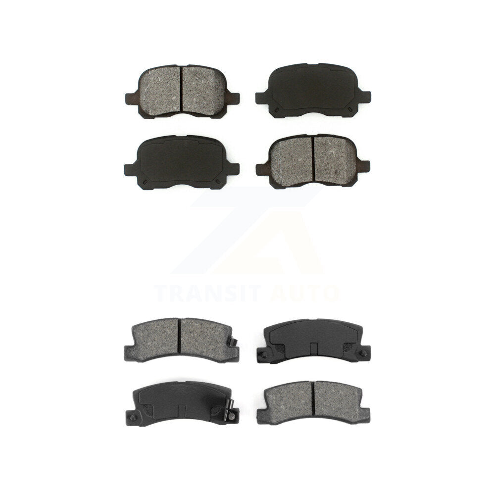 Semi-Metallic Brake Pads Front Rear Kit For 2002 Chevrolet Prizm