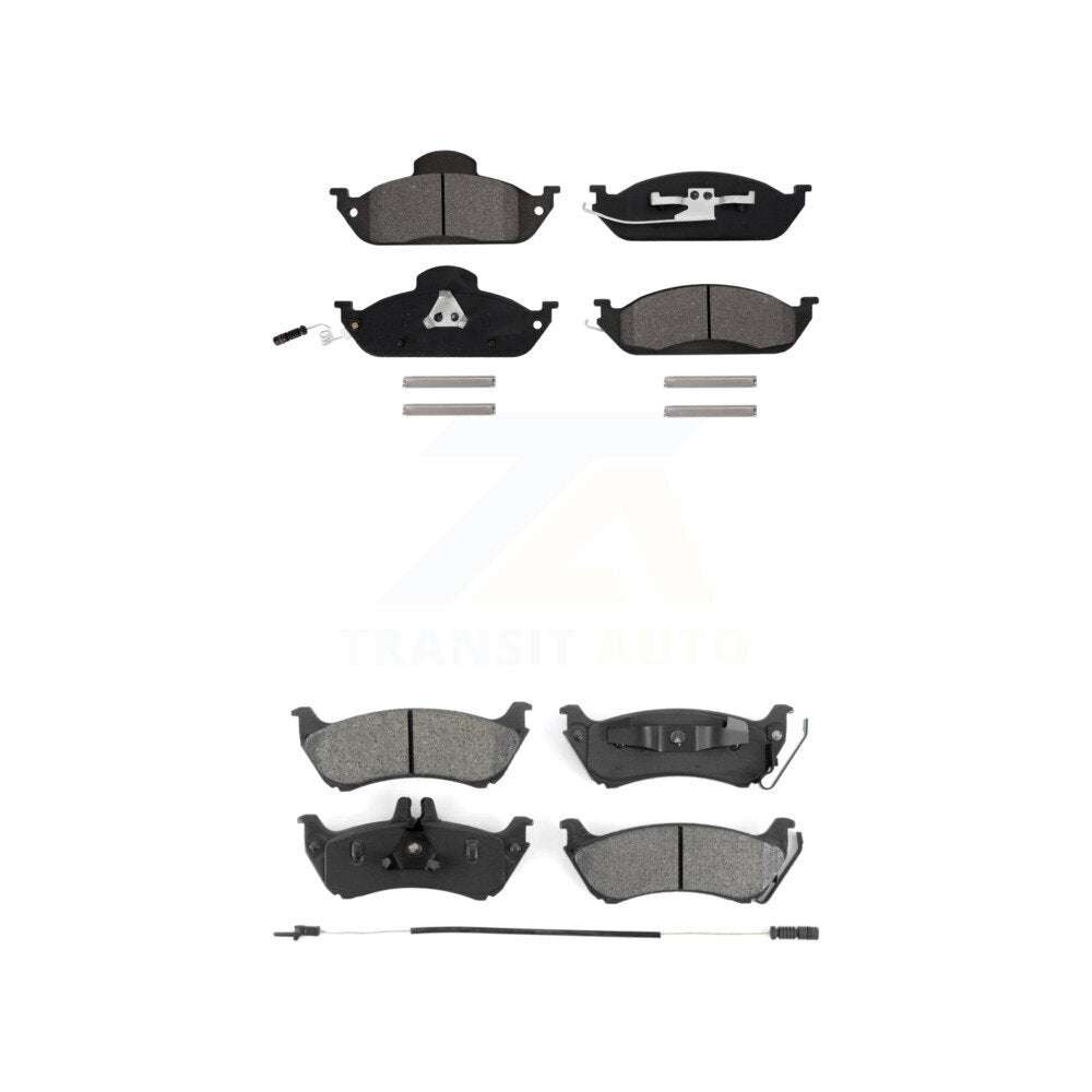 Semi-Metallic Brake Pads Front Rear Kit For Mercedes-Benz ML320 ML350 ML430
