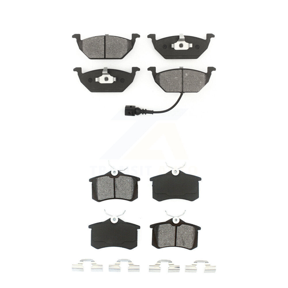 Semi-Metallic Brake Pads Front Rear Kit For Volkswagen Beetle Jetta