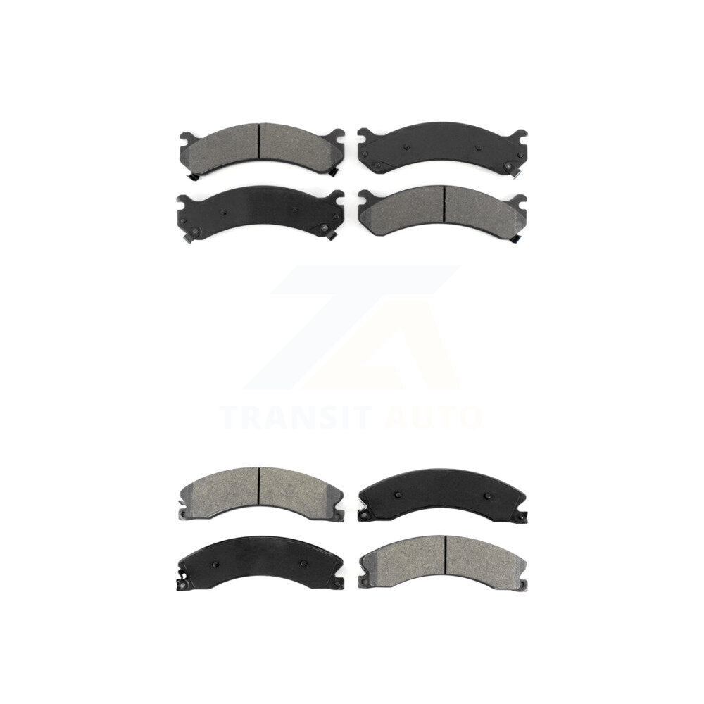 Semi-Metallic Brake Pads Front Rear Kit For GMC Savana 3500 Chevrolet Express