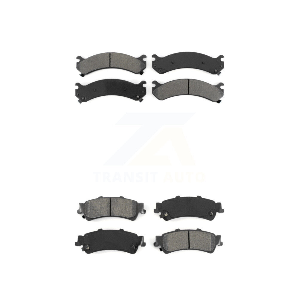 Semi-Metallic Brake Pads Front Rear Kit For Cadillac DTS DeVille GMC Sierra 3500
