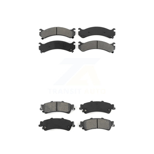 Semi-Metallic Brake Pads Front Rear Kit For Cadillac DTS DeVille GMC Sierra 3500
