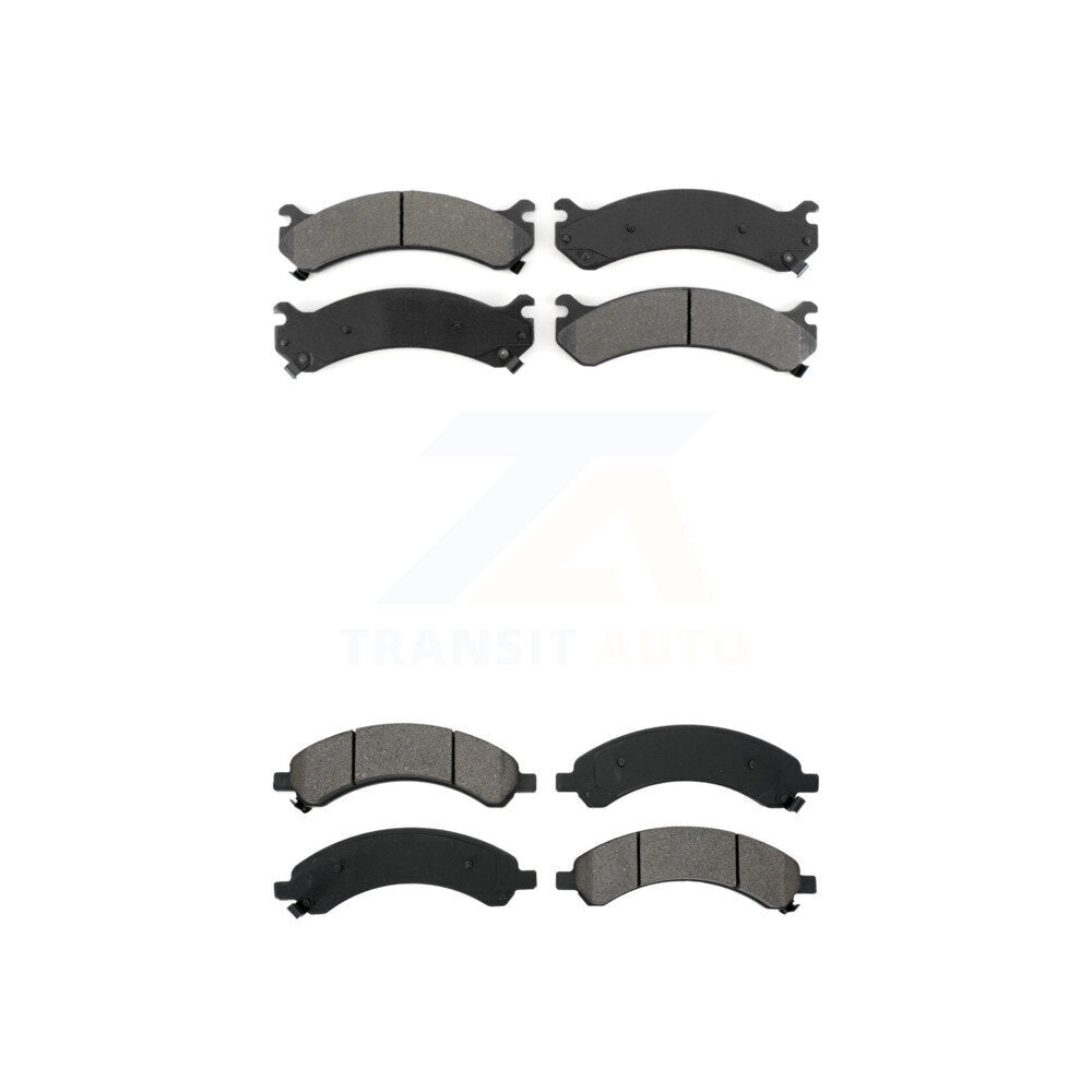Semi-Metallic Brake Pads Front Rear Kit For Chevrolet Express 3500 GMC Savana
