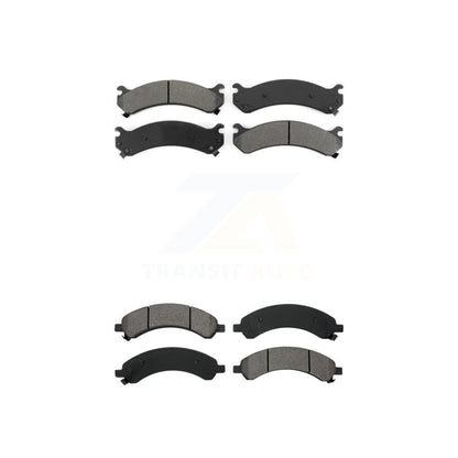 Semi-Metallic Brake Pads Front Rear Kit For Chevrolet Express 3500 GMC Savana
