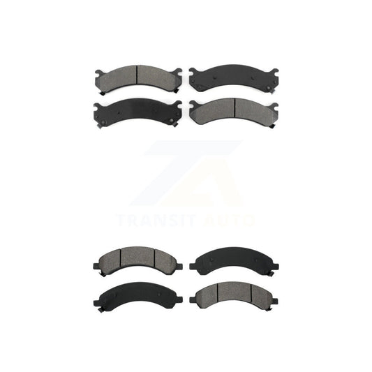 Semi-Metallic Brake Pads Front Rear Kit For Chevrolet Express 3500 GMC Savana
