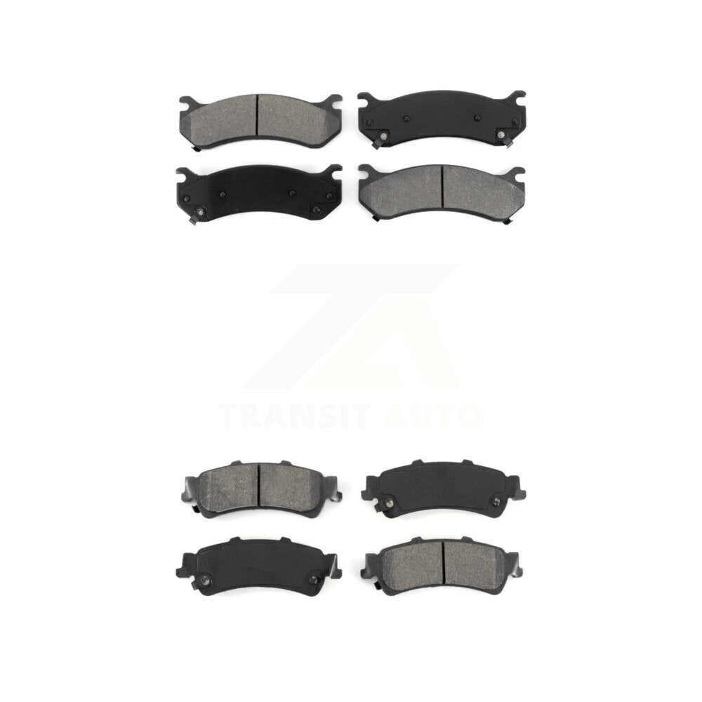 Semi-Metallic Brake Pads Front Rear Kit For Chevrolet GMC Silverado 1500 Sierra
