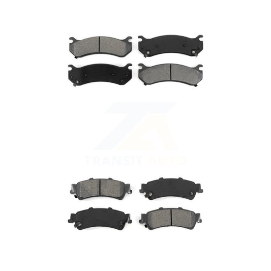 Semi-Metallic Brake Pads Front Rear Kit For Chevrolet GMC Silverado 1500 Sierra