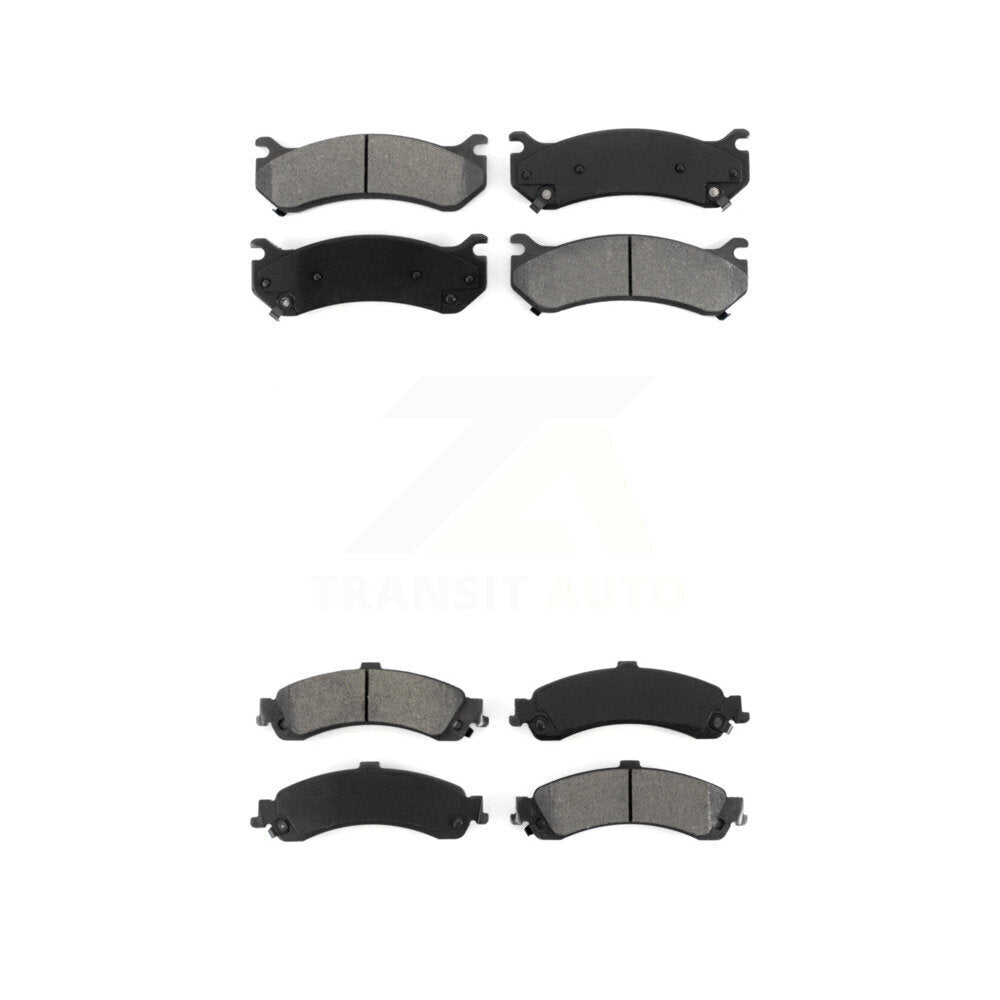 Semi-Metallic Brake Pads Front Rear Kit For Chevrolet GMC Silverado 1500 Sierra