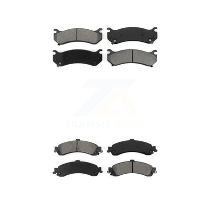 Semi-Metallic Brake Pads Front Rear Kit For Chevrolet GMC Silverado 1500 Sierra