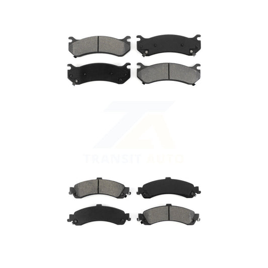 Semi-Metallic Brake Pads Front Rear Kit For Chevrolet GMC Silverado 1500 Sierra