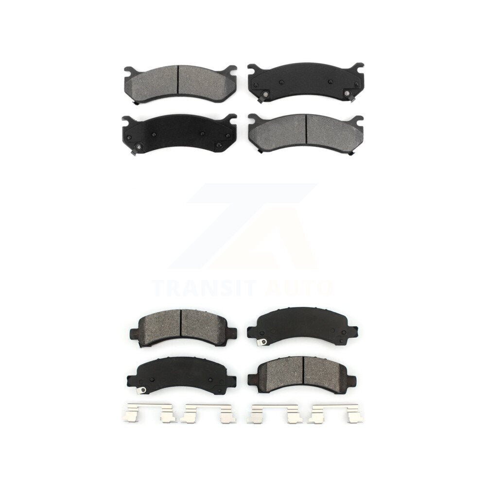 Semi-Metallic Brake Pads Front Rear Kit For GMC Savana 2500 Chevrolet Express