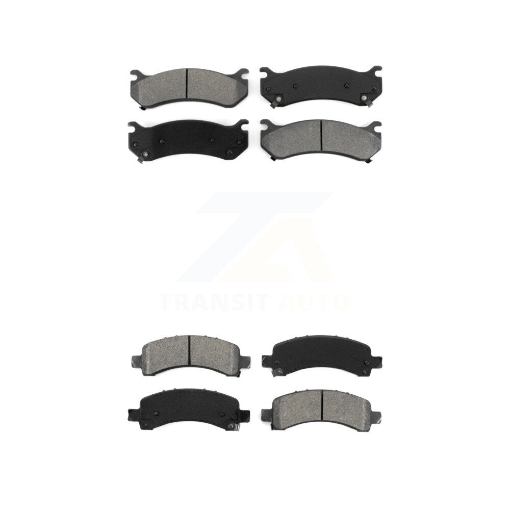 Semi-Metallic Brake Pad Front Rear Kit For Chevrolet Avalanche 1500 GMC Yukon XL