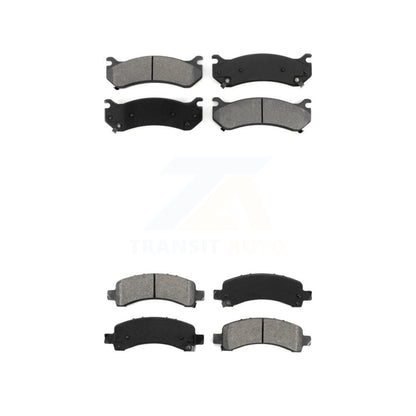 Semi-Metallic Brake Pad Front Rear Kit For Chevrolet Avalanche 1500 GMC Yukon XL