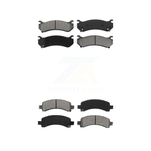 Semi-Metallic Brake Pad Front Rear Kit For Chevrolet Avalanche 1500 GMC Yukon XL