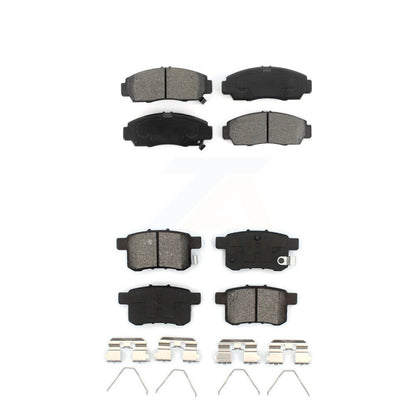 Semi-Metallic Brake Pads Front Rear Kit For Honda Accord Acura TSX