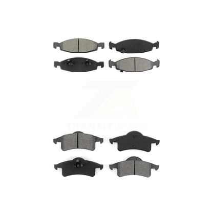 Semi-Metallic Brake Pads Front Rear Kit For Jeep Grand Cherokee