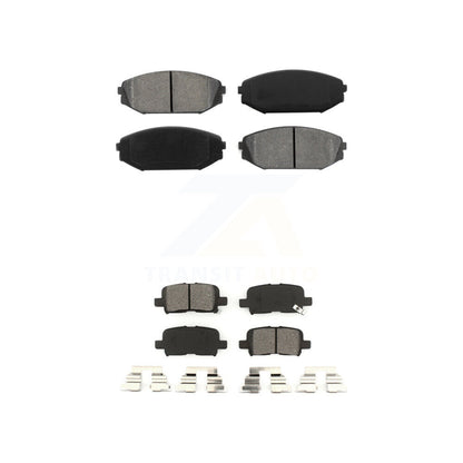 Semi-Metallic Brake Pads Front Rear Kit For Honda Odyssey Acura MDX