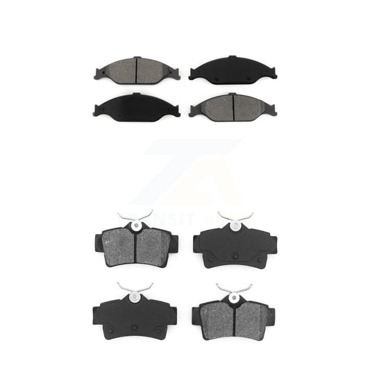 Semi-Metallic Brake Pads Front Rear Kit For Ford Mustang