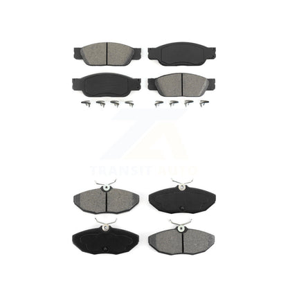 Semi-Metallic Brake Pads Front Rear Kit For Ford Thunderbird Lincoln LS Jaguar
