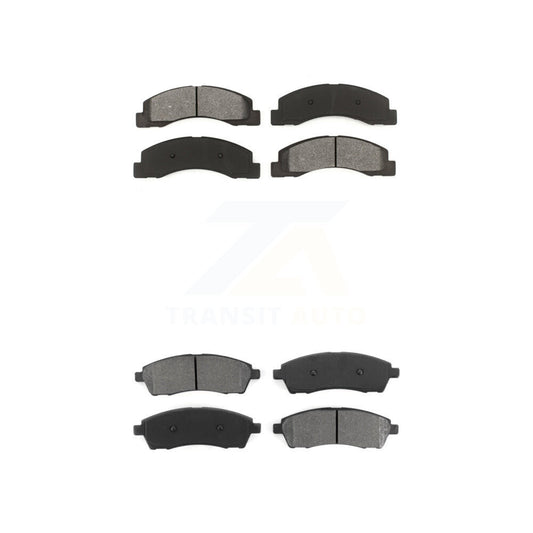 Semi-Metallic Brake Pad Front Rear Kit For Ford F-350 Super Duty F-250 Excursion