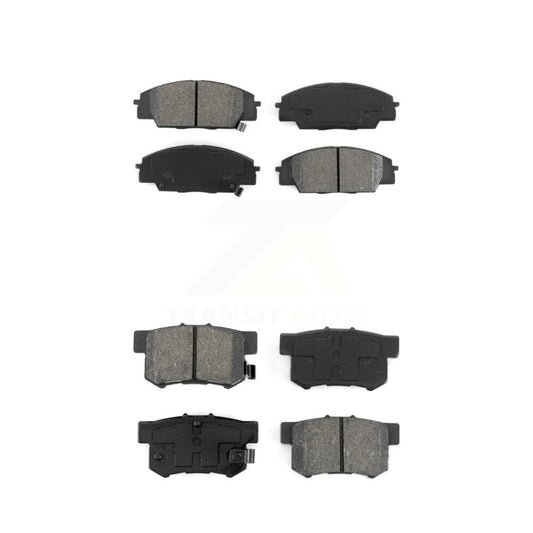 Semi-Metallic Brake Pads Front Rear Kit For Honda Civic Acura CSX RSX S2000