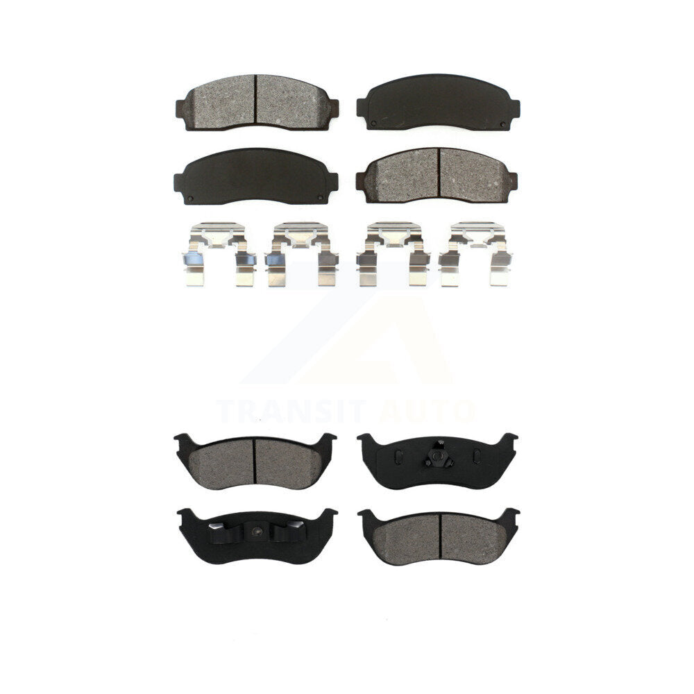 Semi-Metallic Brake Pads Front Rear Kit For Ford Explorer Mercury Mountaineer