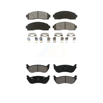 Semi-Metallic Brake Pads Front Rear Kit For Ford Explorer Mercury Mountaineer