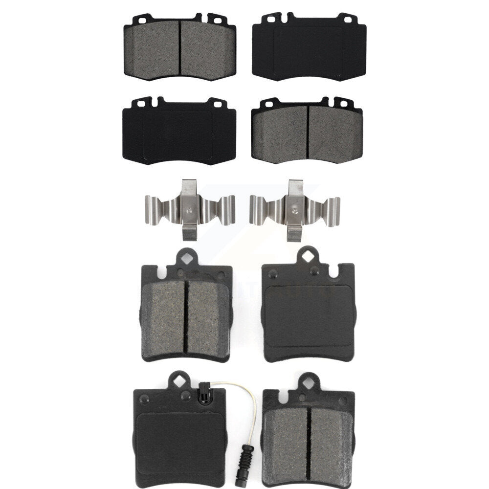 Semi-Metallic Brake Pads Front Rear Kit For Mercedes-Benz C230 SLK350 C320 C350