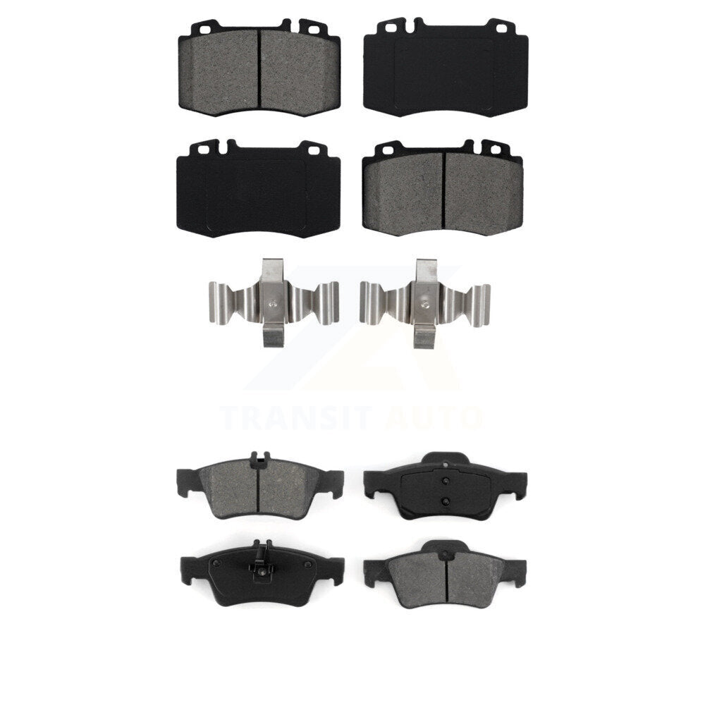 Semi-Metallic Brake Pads Front Rear Kit For Mercedes-Benz E350 SL500 SL550 E500