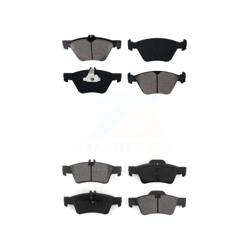 Semi-Metallic Brake Pads Front Rear Kit For Mercedes-Benz E350 E320 E300