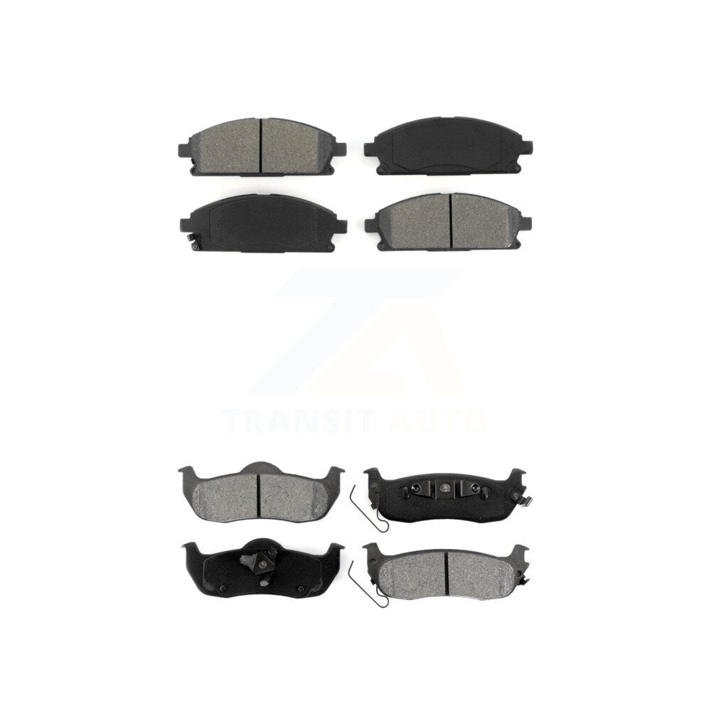 Semi-Metallic Brake Pads Front Rear Kit For 2004 Nissan Pathfinder To 07 04