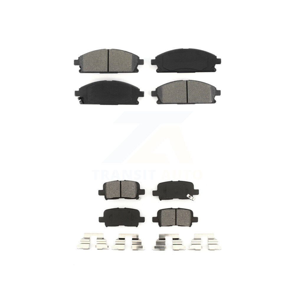 Semi-Metallic Brake Pads Front Rear Kit For 2003-2006 Acura MDX