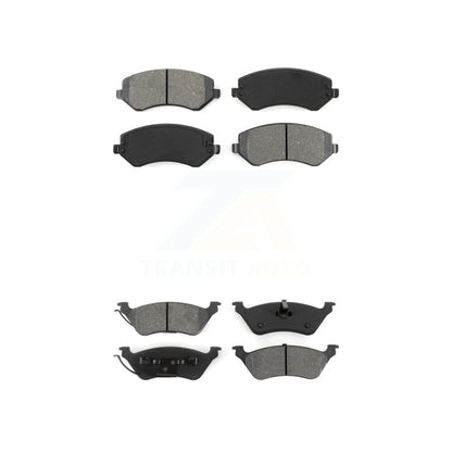 Semi-Metallic Brake Pads Front Rear Kit For Dodge Caravan Grand Chrysler Town &
