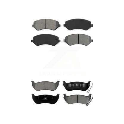Semi-Metallic Brake Pads Front Rear Kit For 2003-2007 Jeep Liberty