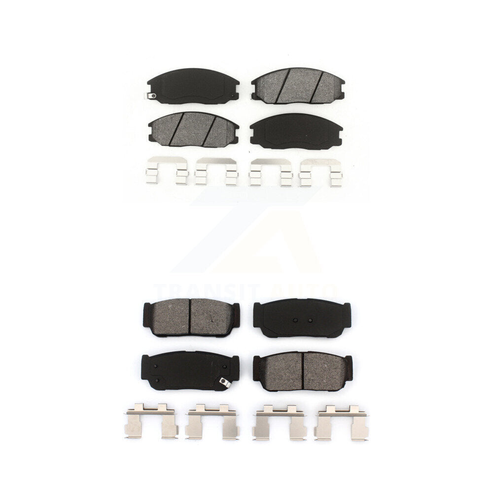 Semi-Metallic Brake Pads Front Rear Kit For 2003-2009 Kia Sorento
