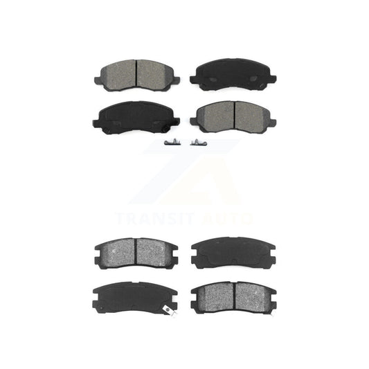 Semi-Metallic Brake Pads Front Rear Kit For Mitsubishi Chrysler Sebring Eclipse
