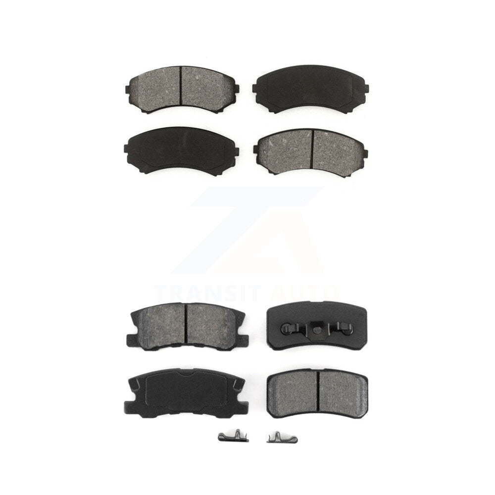 Semi-Metallic Brake Pads Front Rear Kit For Mitsubishi Endeavor Montero
