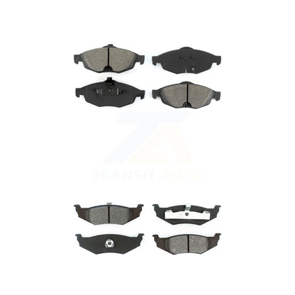 Semi-Metallic Brake Pads Front Rear Kit For Chrysler Sebring Dodge Stratus