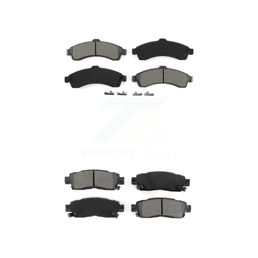 Semi-Metallic Brake Pads Front Rear Kit For GMC Chevrolet Envoy Trailblazer XL