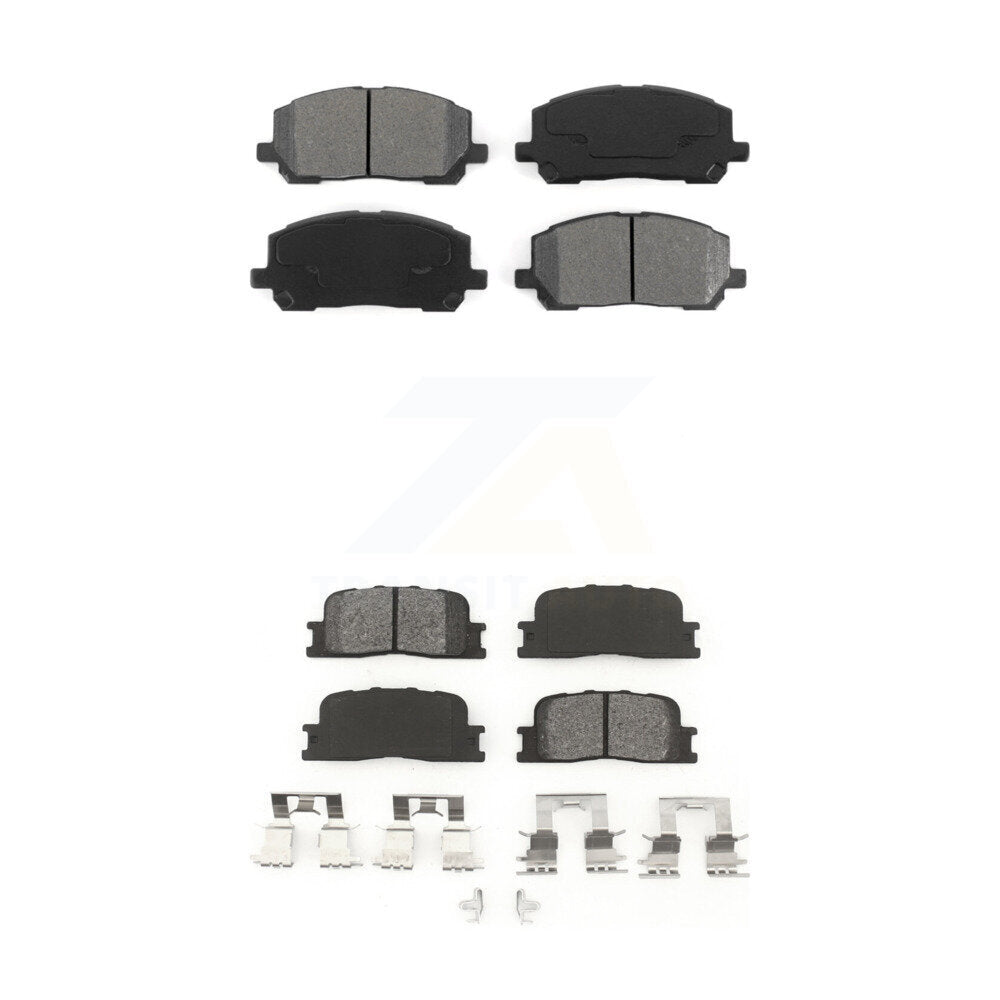 Semi-Metallic Brake Pads Front Rear Kit For 2001-2003 Toyota Highlander