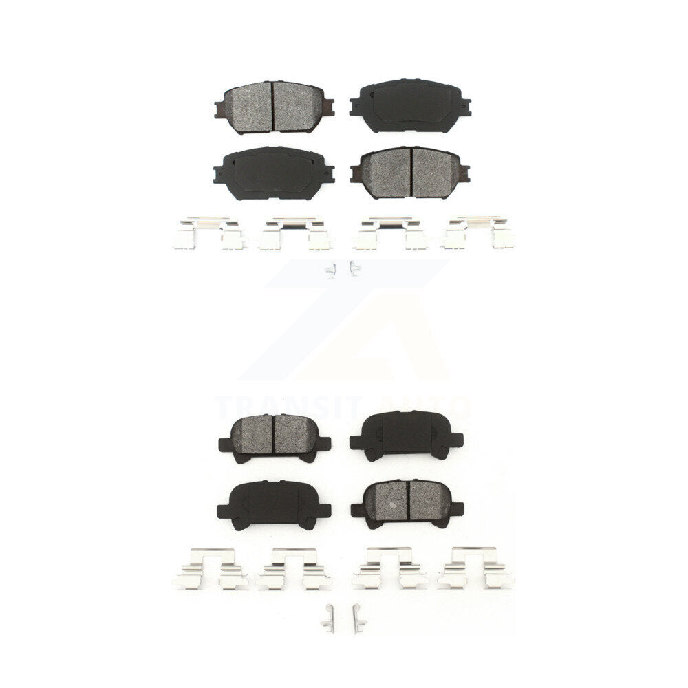 Semi-Metallic Brake Pads Front Rear Kit For Toyota Camry