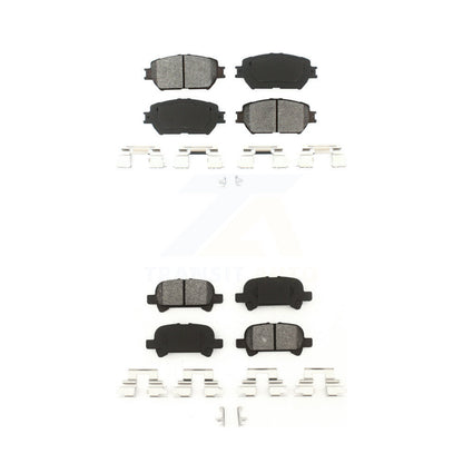 Semi-Metallic Brake Pads Front Rear Kit For Toyota Camry