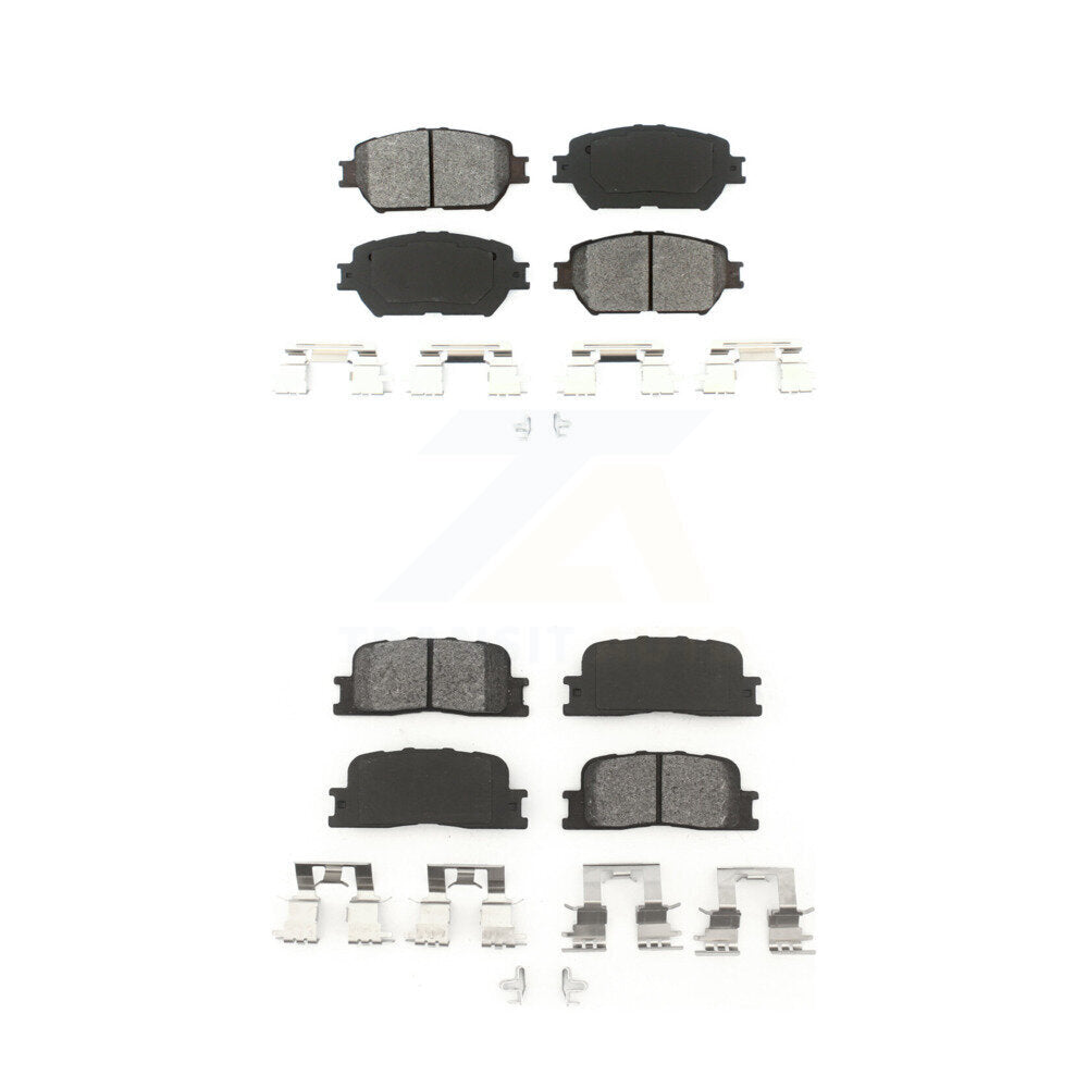 Semi-Metallic Brake Pads Front Rear Kit For Toyota Camry