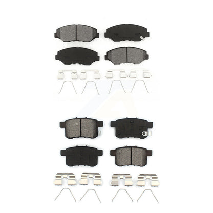 Semi-Metallic Brake Pads Front Rear Kit For Honda Accord
