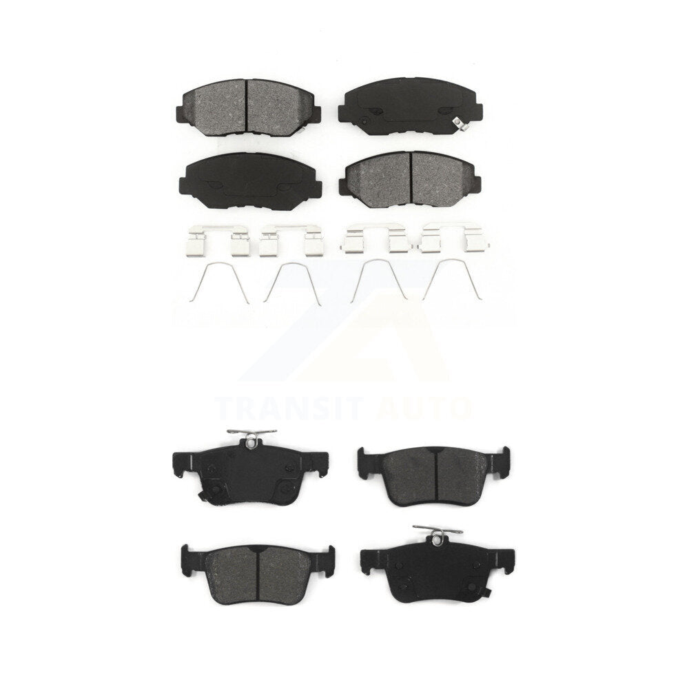 Semi-Metallic Brake Pads Front Rear Kit For Honda Civic